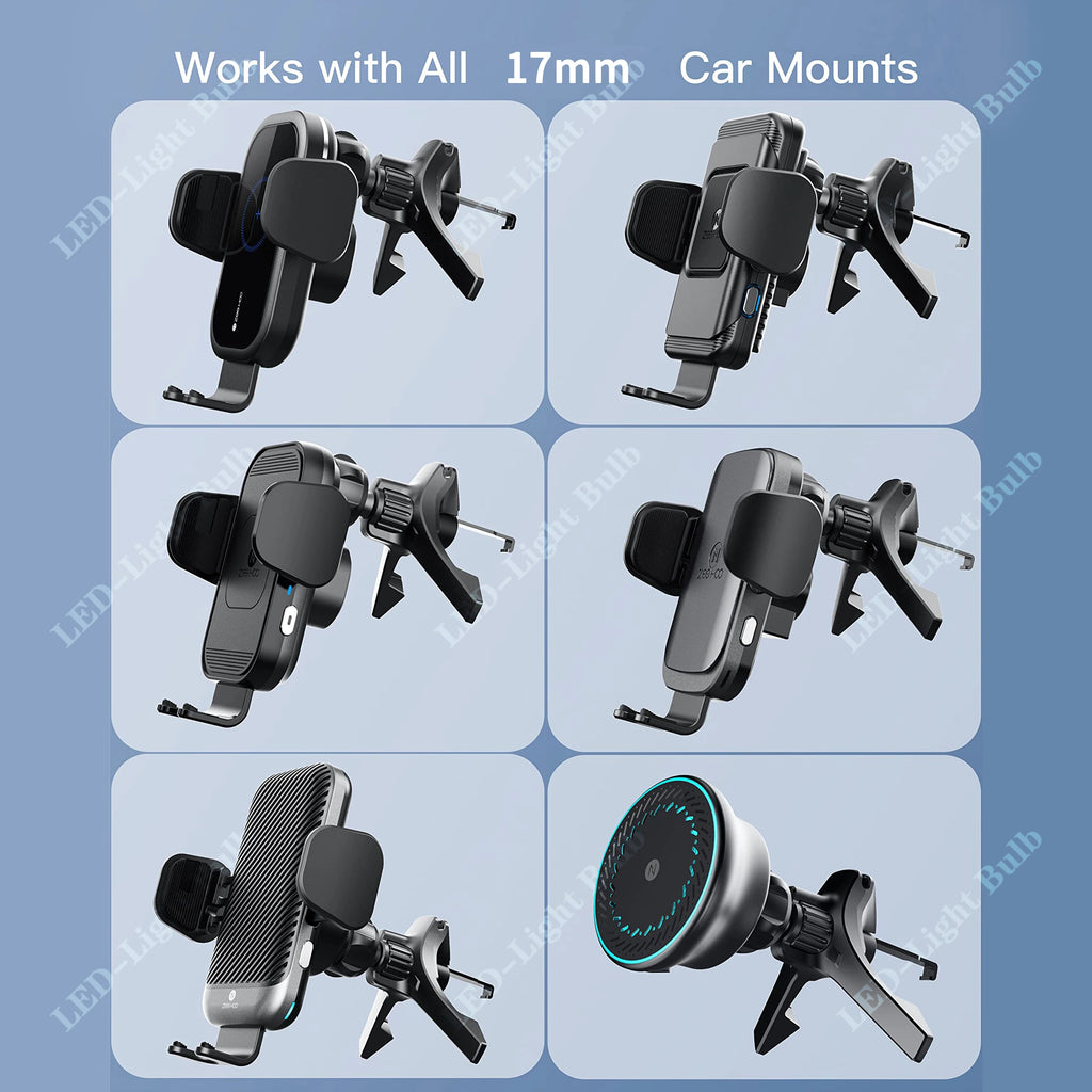 Upgrade Car Phone Holder Clips 17mm Ball Head Car Air Vent Clip Mount Car Air Outlet Hook Clamp for Magnet Mobile Phone Stand Qme