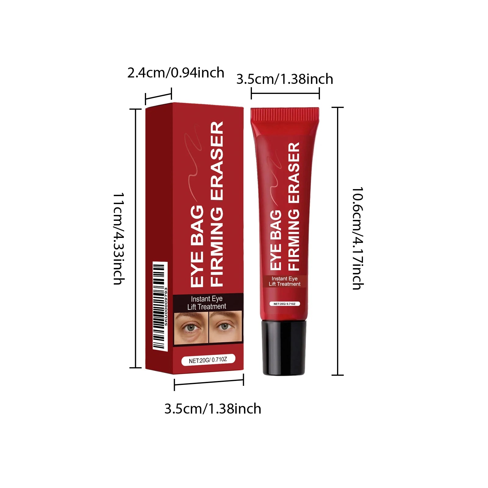 Retinol Eye Cream Firming Eye Bags Lightening Dark Circles Anti Aging Moisturizing Tightening Skin Instant Eye Lifting Treatment Qme