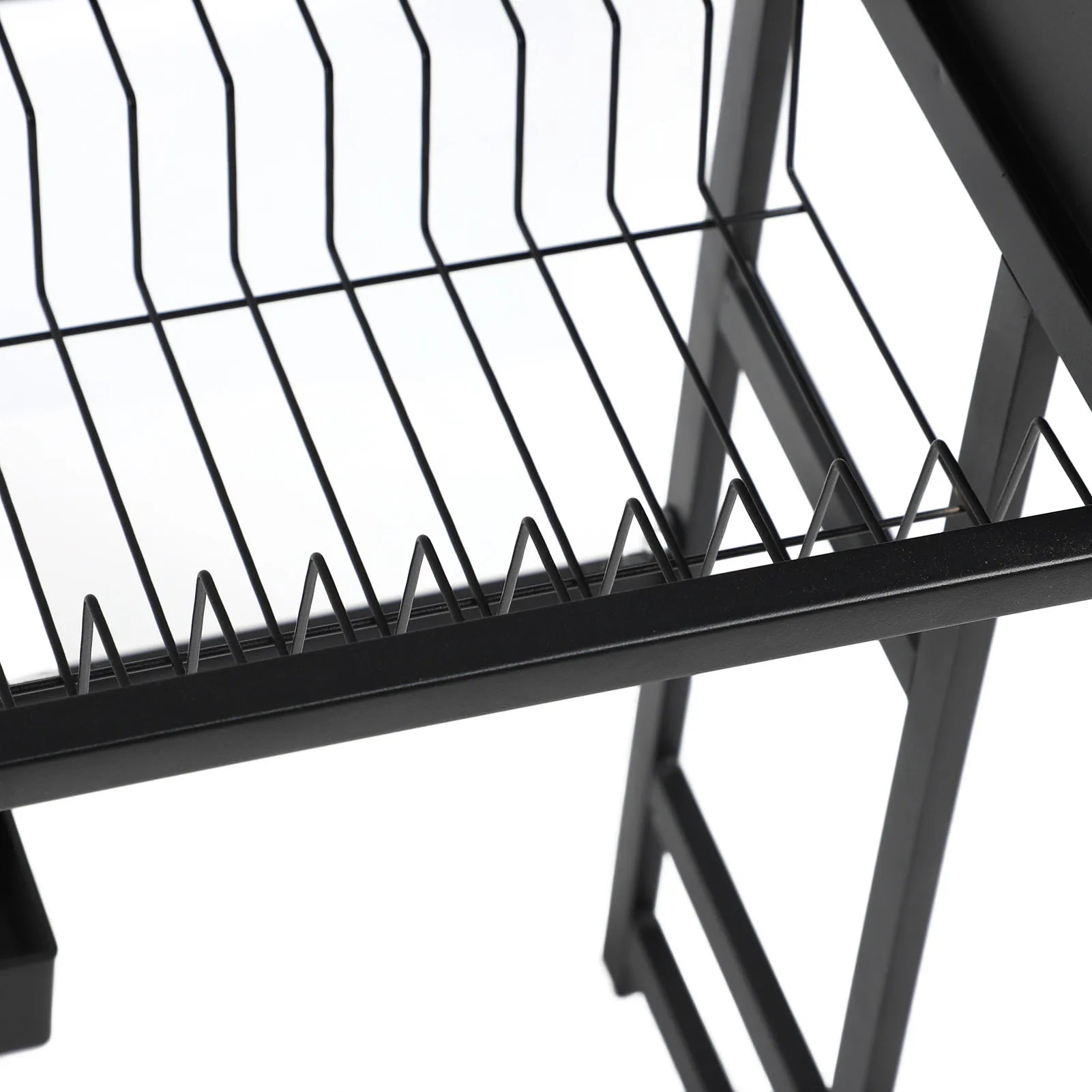 Kitchen Sink Rack Carbon Steel Space Saving 2 Tier Above Kitchen Sink Dish Drying Drainer Rack with Cover for Kitchen Qme