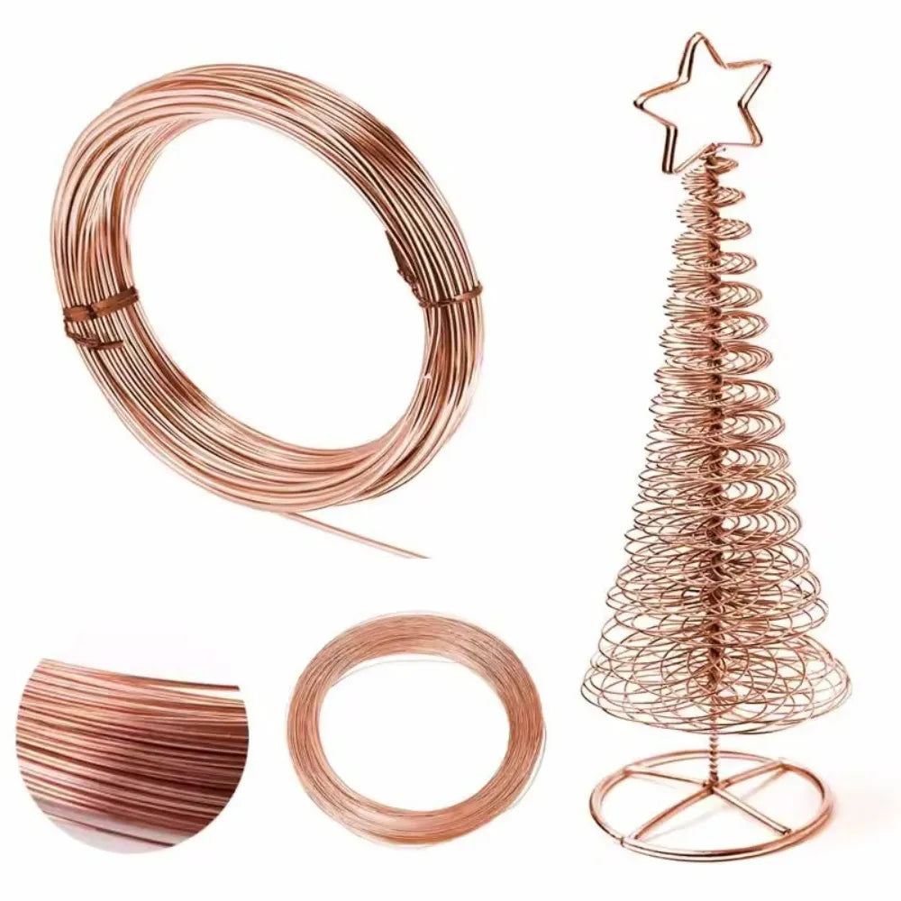 5M Copper Conductor Copper Wire Ultra-fine Soft Bare Copper Coil DIY Winding Craft Multipurpose Wire Cable Has Good Conductivity Qme
