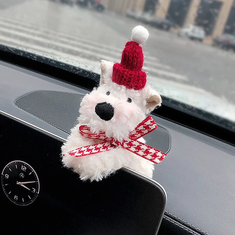 Cute Puppy Car Windshield Wiper Decorations Interior Plush Doll Qme A2