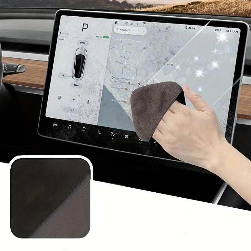 Car Touch Screen Cleaner Cloth - Hexagonal Non-Abrasive Design for Car Displays, Dashboards & Glass Screens - Streak-Free Qme