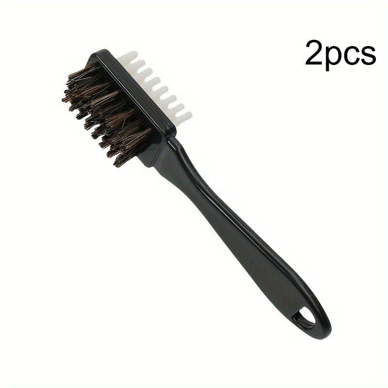 2 In1 Shoe Cleaning Brush Double Head Design Brush Plastic Handle Sneaker Boot Stain Dirt Remover Brush For Leather Canvas Shoes Qme 2pcs