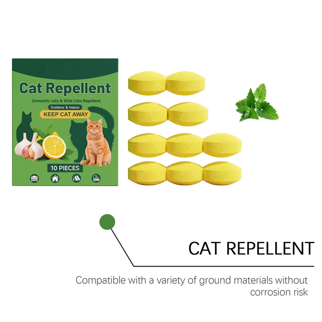 Cat Away Outdoor Cat Scratching Prevention Tablets Kitten Digging Prevention Tablets for Outdoor Patio Garden Lawn Backyard Qme