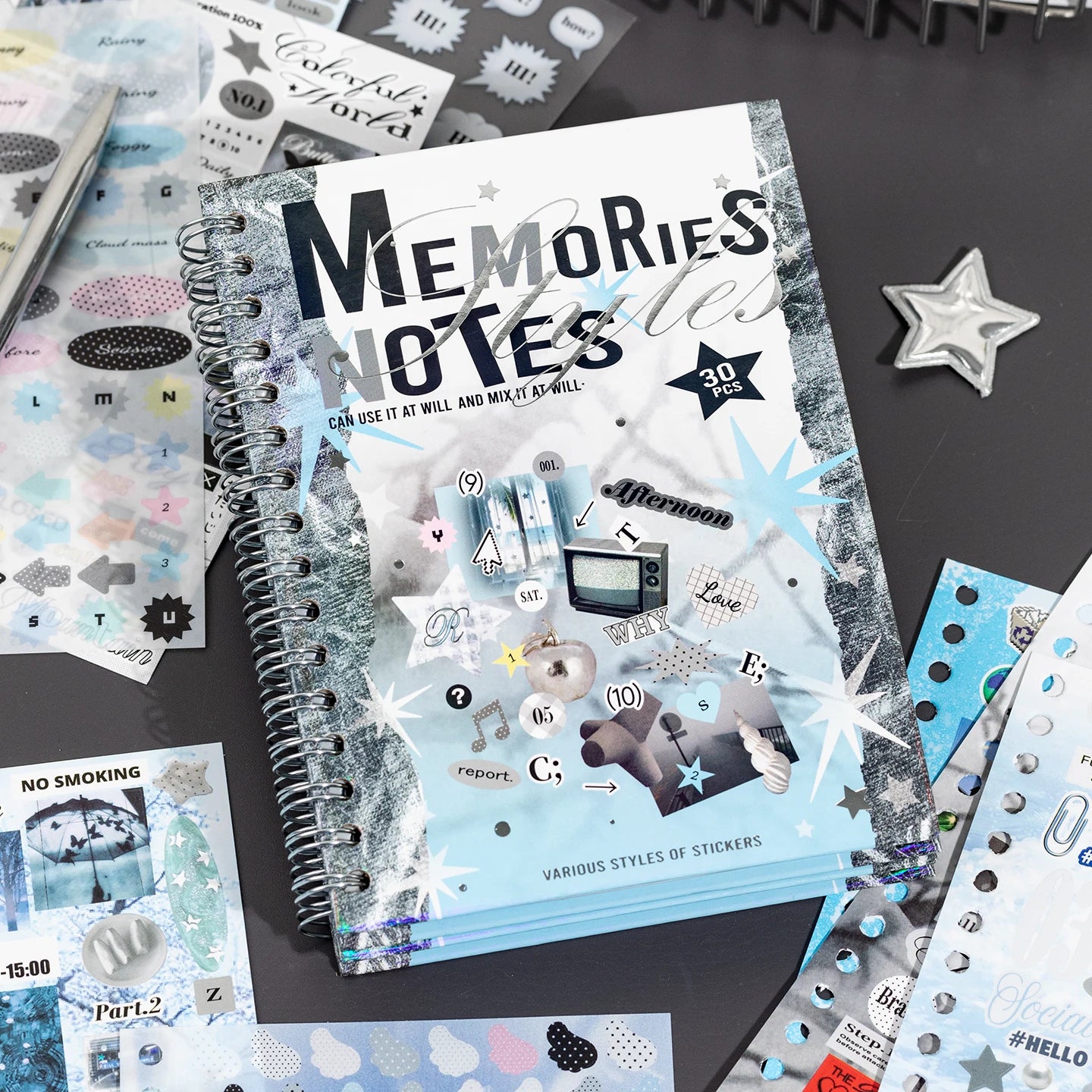 30 Pcs Cartoon Stickers Book Journal Planner Decorative DIY Scrapbooking Sticker Laptop Student Korean Stationery Sticker Gift Qme