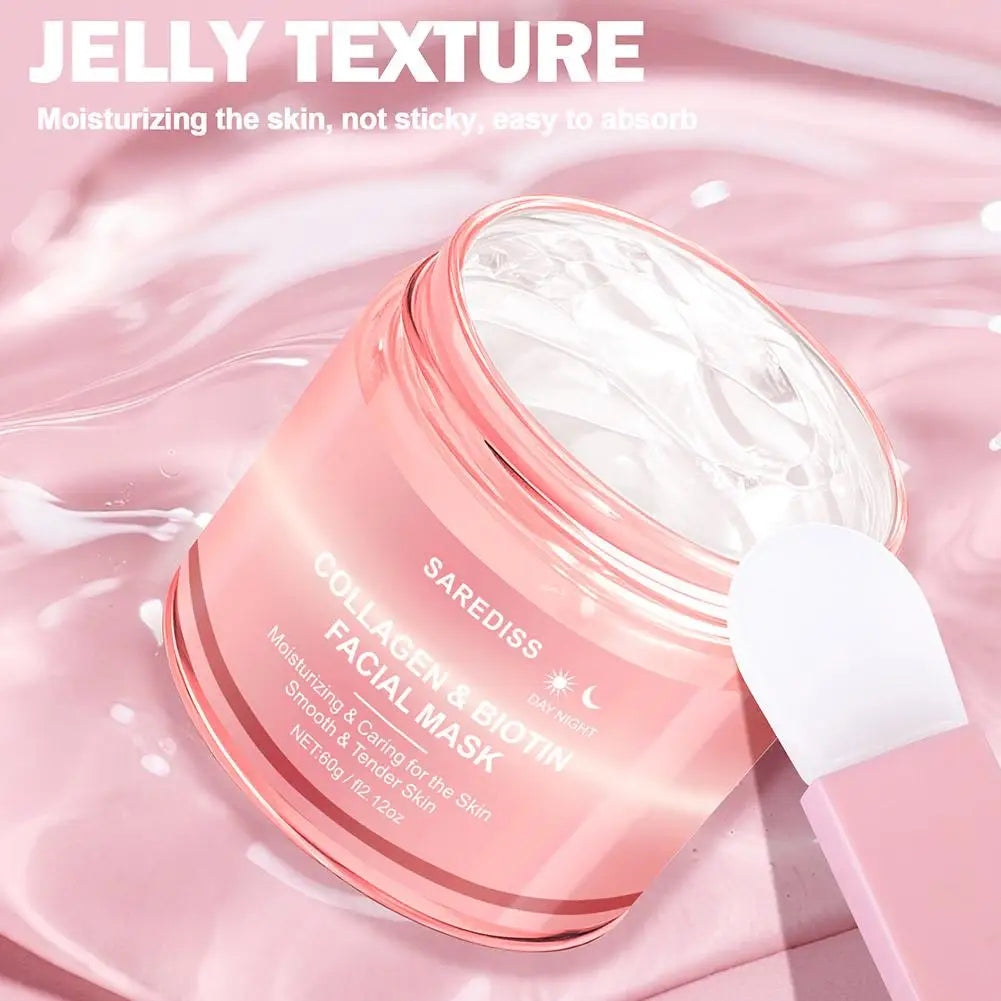 1 Collagen Night Wrapping Mask Peel-off Overnight Face Deeply Hydrate Qme