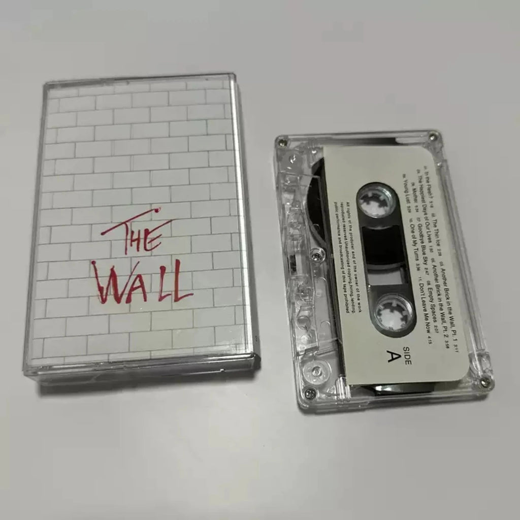 Vintage Progressive Rock Concept Cassette Tape, "The Wall" Brick Pattern Cover Design, Classic Concept Album for Rock Collectors Qme