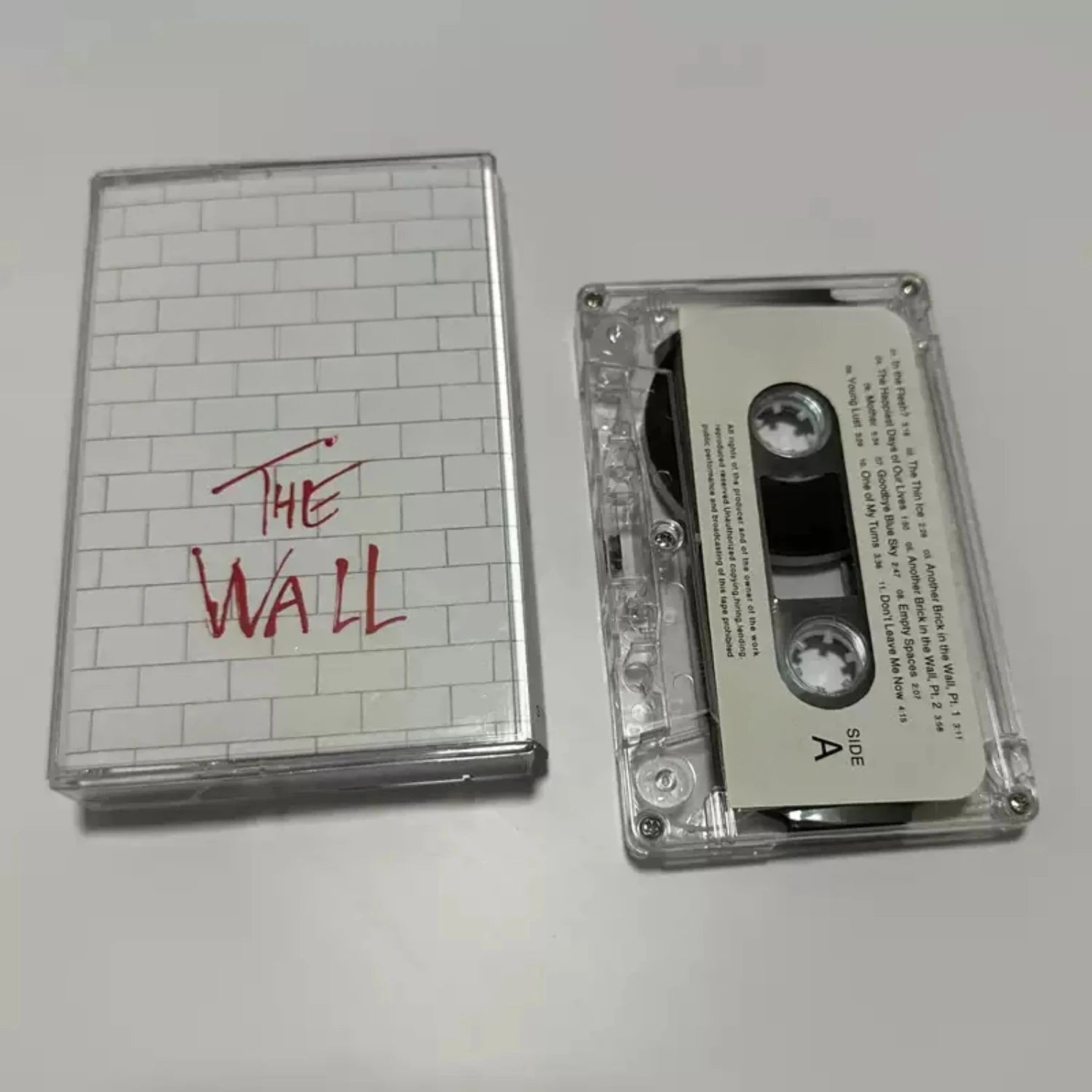 Vintage Progressive Rock Concept Cassette Tape, "The Wall" Brick Pattern Cover Design, Classic Concept Album for Rock Collectors Qme