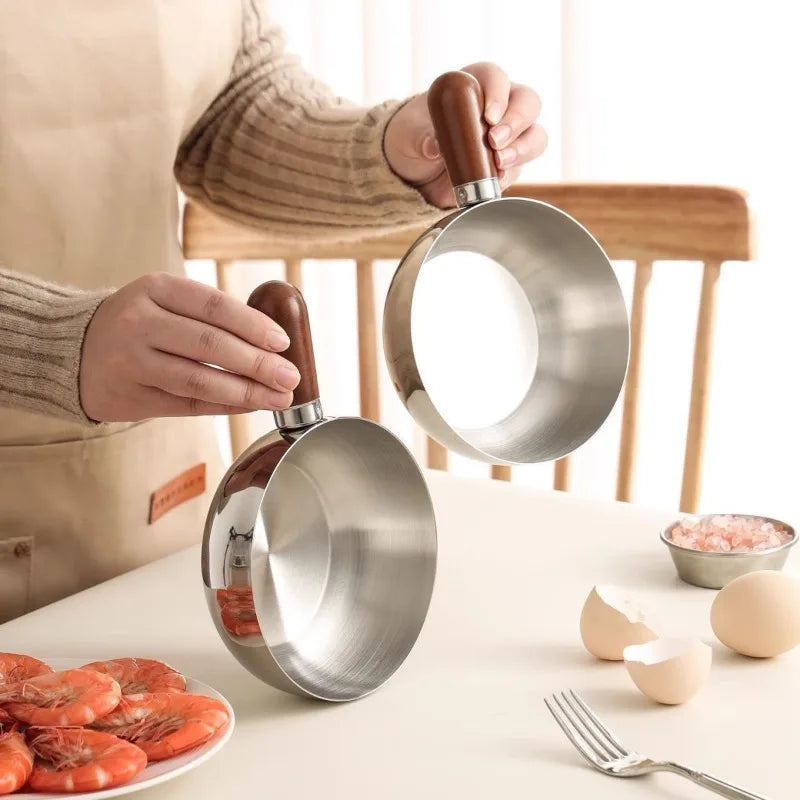 Stainless Steel Instant Noodle Pot Small One Person High-looking Qme