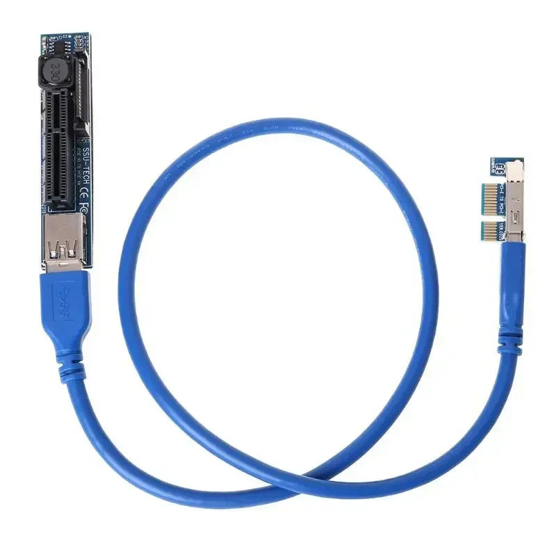 1x To 16x PCIe PCI Express Extender Riser Card, 60cm Adapter Extension Cable for Bitcoin BTC, Mini PCI - E To USB 3.0 Miner Qme
