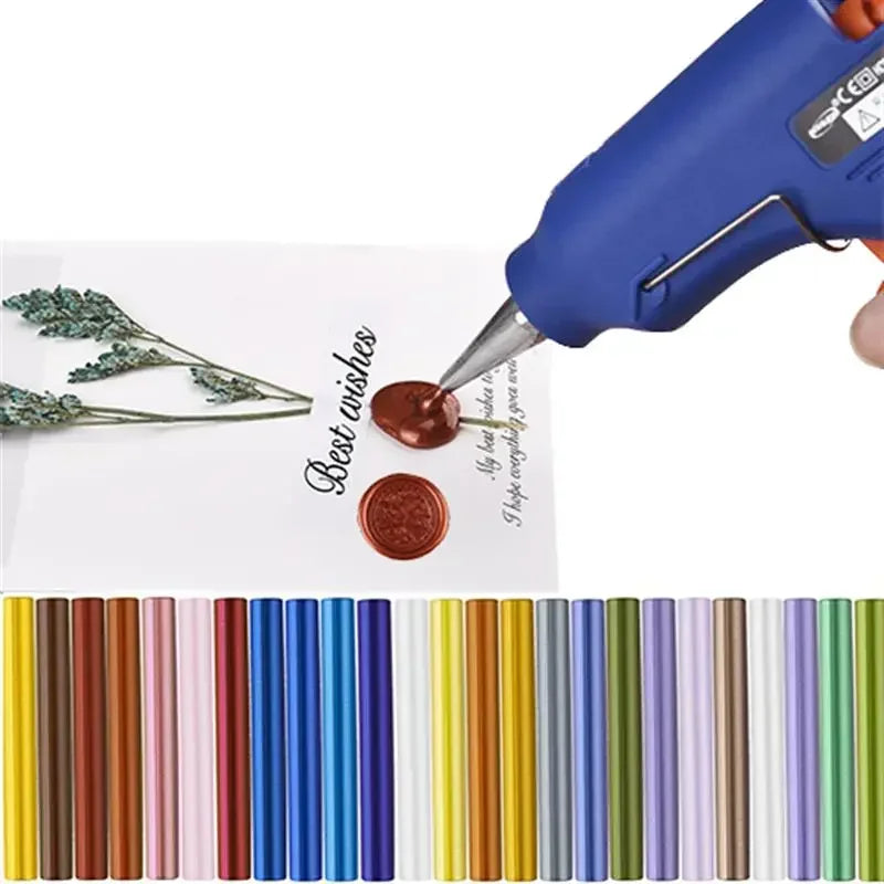 DIY Melt Glue Sealing Wax Stick Gun Custom Stamp Wedding Party Invitation Fashion Gift Decoration Sealing Wax Seals Seal Arts Qme