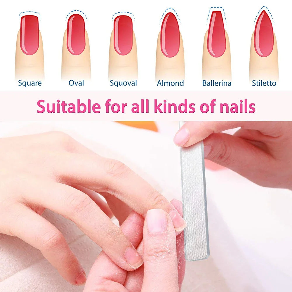 Portable Nano Glass Nail File Crystal Polish Care Tool Qme