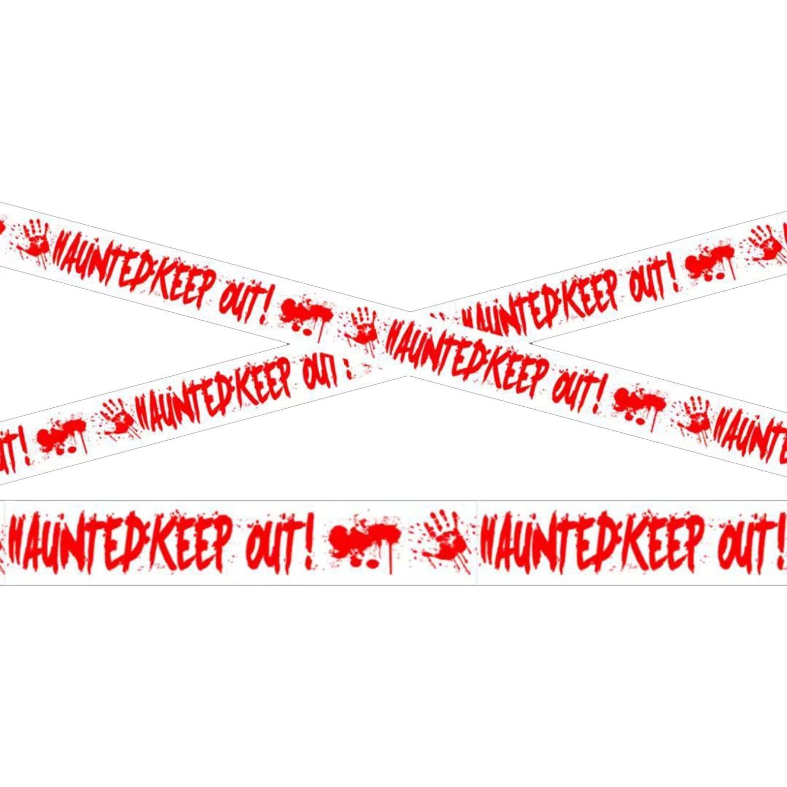 Halloween Warning Tape Safety Signs Caution Fright Crime Scene Tape Holiday Party Haunted House Horror Scene Decor Supplies Qme G One Size