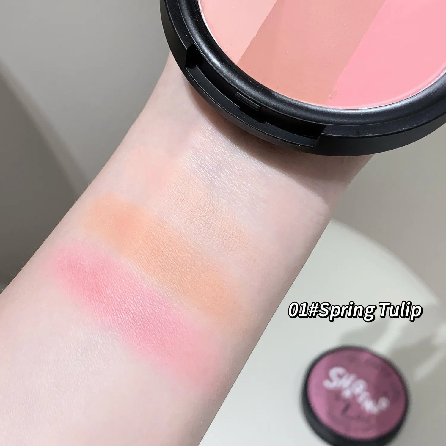 SHAQINUO Three-color Blush Matte Pearlescent Contouring Long-lasting Qme N1003-01