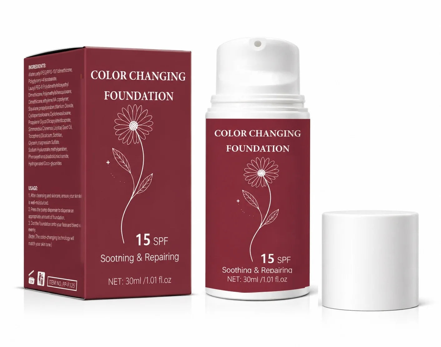 Changing Liquid Foundation Temperature Regulating Skin Concealer Qme 30ml