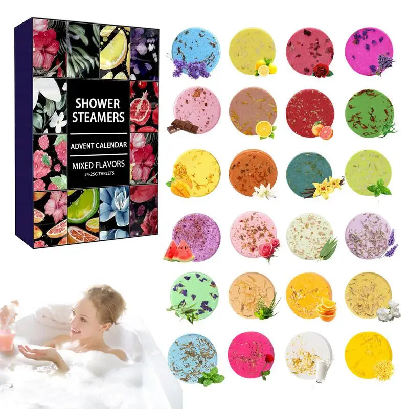 Shower Steamers Advent Calendar Aromatherapy Bombs Self Care Qme set China Mainland