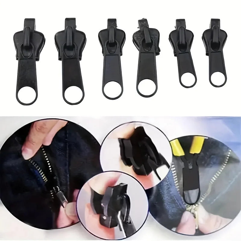 Universal Zipper Repair Kit, Instant Fix Zipper Slider Replacement, No Sewing for Jackets, Bags, Luggage Qme