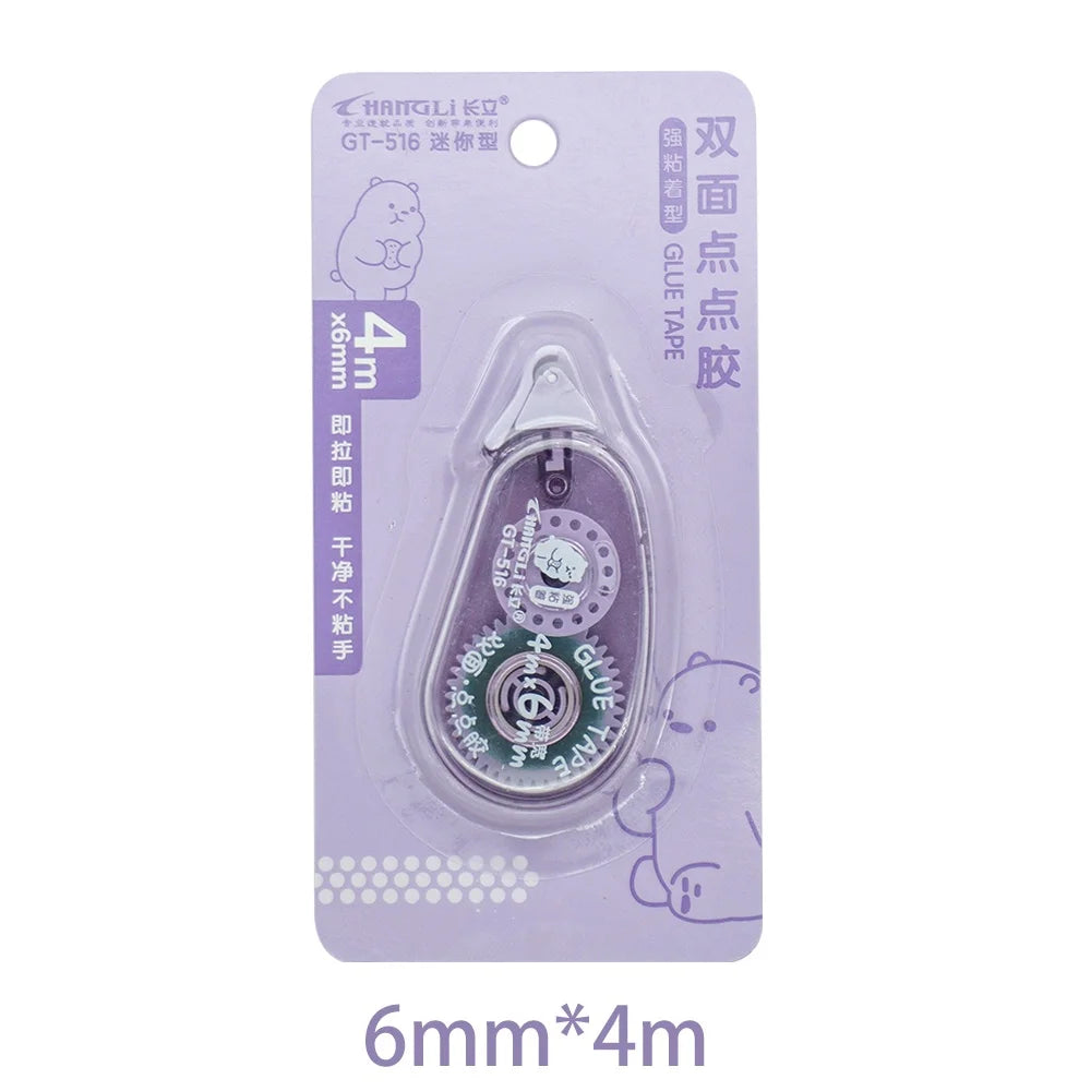 6m*6mm Dot Glue Tape DIY Scrapbooking Creative Stationery School Supplies Transparent Double Sided Adhesive Roller Tape Qme F4m