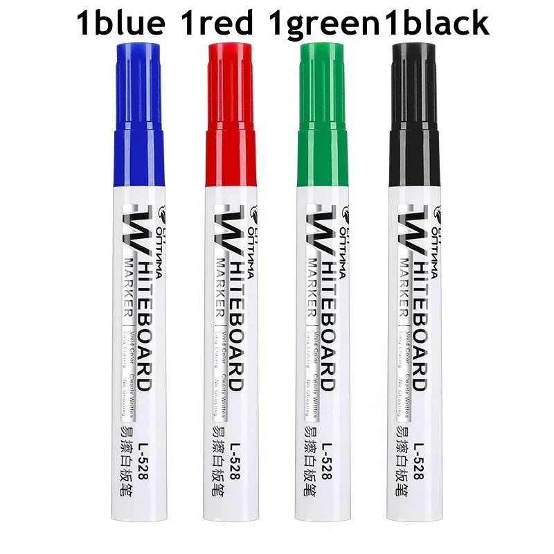 1/20/100Pcs Erasable Whiteboard Marker Pen Blackboard Marker for Classroom Glass Office School Stationery White Board Marker Qme 4Pcs Mixed Color