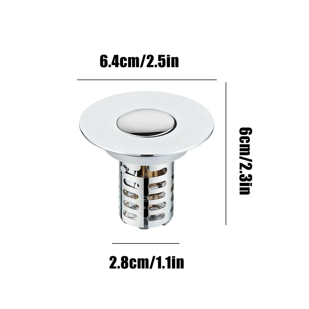 Sink Strainer Anti-clogging Pop Out Filter Bathroom Floor Stopper Qme