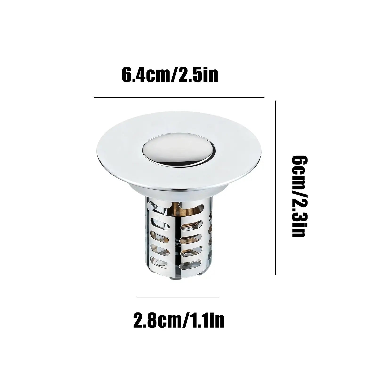Sink Strainer Anti-clogging Pop Out Filter Bathroom Floor Stopper Qme