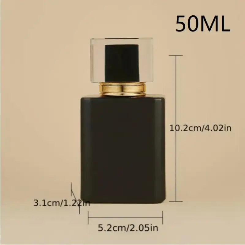 High-end Portable 30 Bright Black Glass Perfume Bottle Empty Spray Qme 50ML