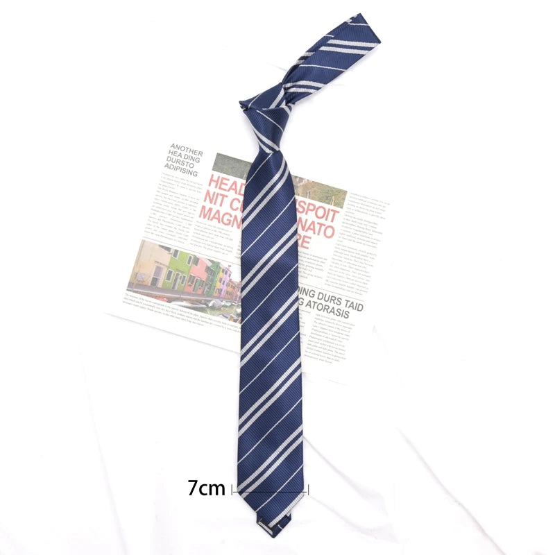 Fashion JK Striped Necktie Year Preppy Tie Graduation Campus Events Qme