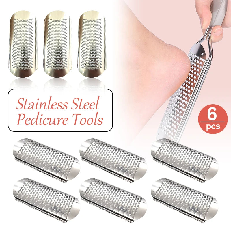6PCS Foot File Callus Remover Tool for Dead Skin Removal Home Pedicure Tools Foot Rasp Callus Remover Feet Heels Grater File Qme