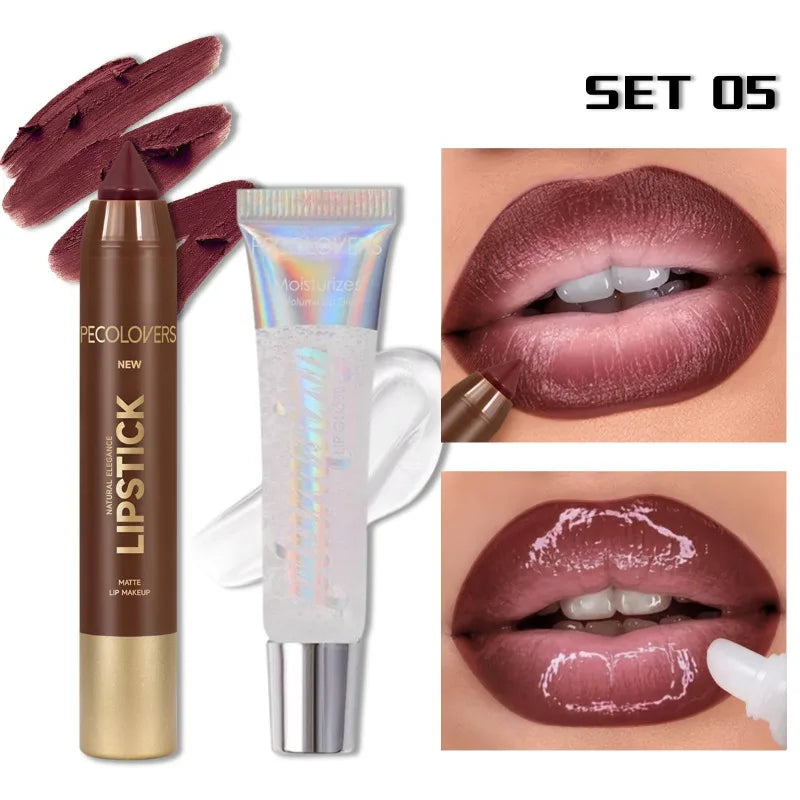 Lipstick Suit Lip Liner Gloss Depicting Contour Lips Moisturizing Qme 05