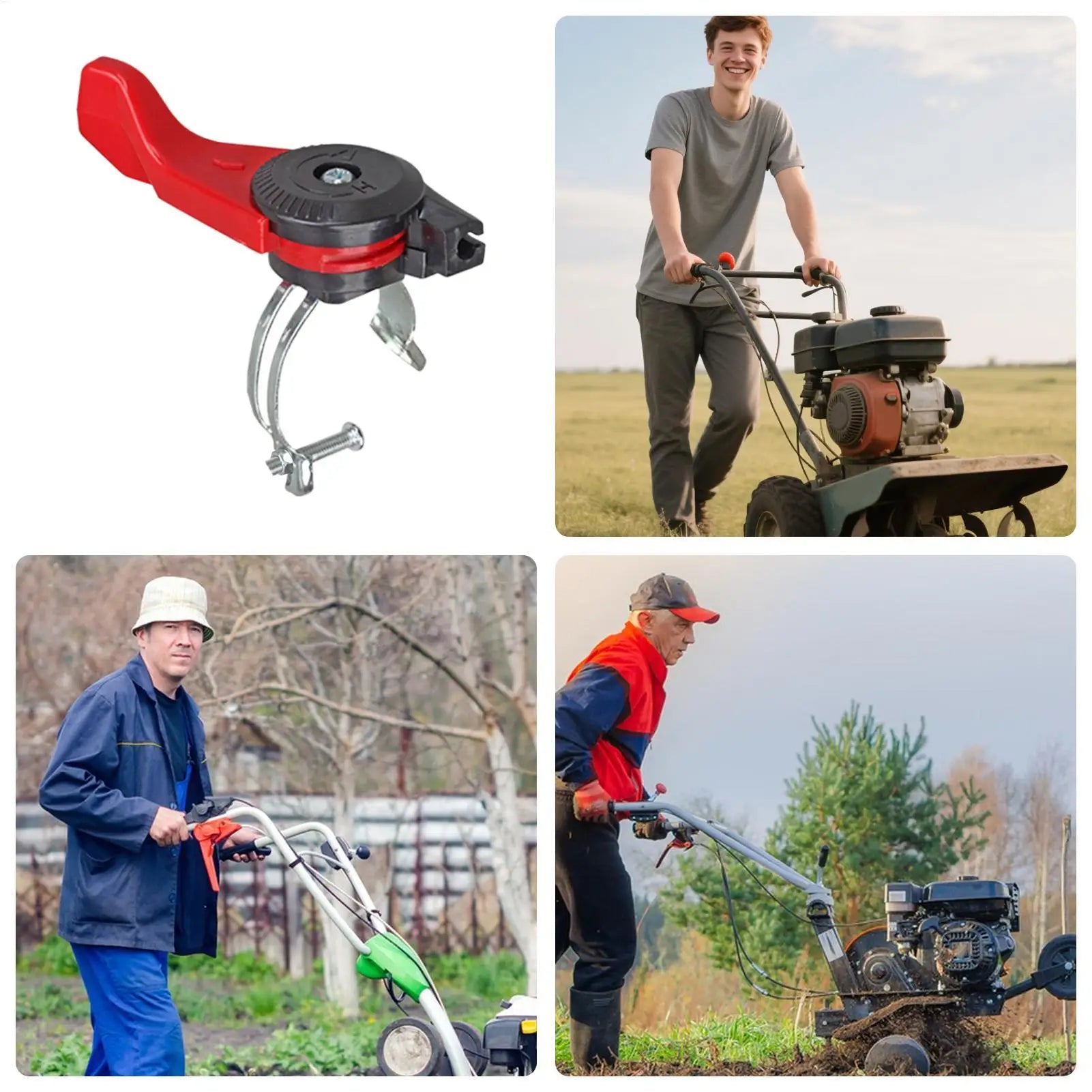 Throttle Cable Control Switches Handlebar Thumb Throttle Control Accelerator Parts Assistant Attachment for Trowel Micro-Tiller Qme