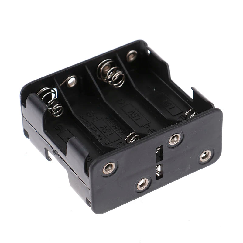 8 AA 12V Battery Clip Slot Storage Holder Box Case 9V Snap Connector Qme onesize