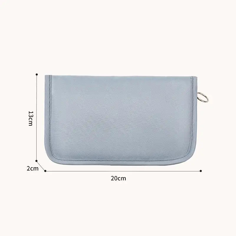 Portable Medical Pouch Foldable Pill Organizer Zipper Sort First Aid Qme L Gray