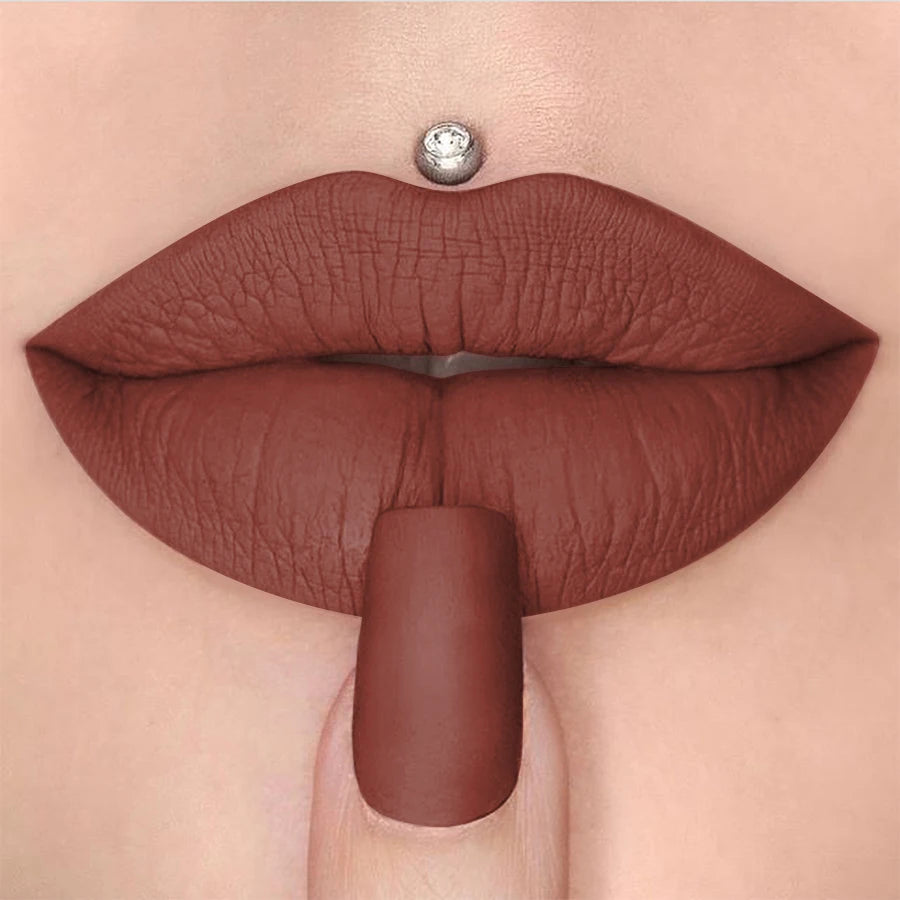 15 Colors Nude Velet Matte Lipstick Pen Waterproof Long Lasting Red Qme 08