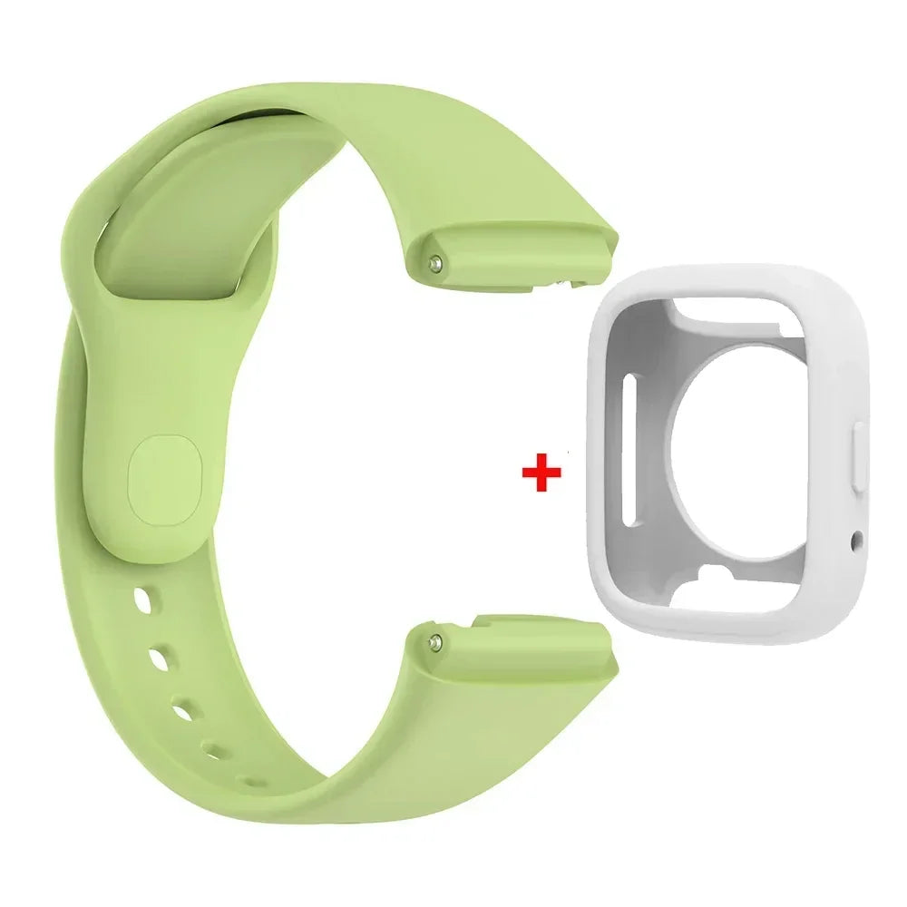 Official same model Silicone Strap For Redmi watch 3 Active Bracelet Wristbands+Protective Cover for Xiaomi Redmi watch 3 band Qme