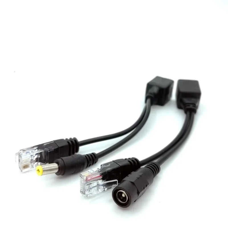 5pcs POE Cable Passive Power Over Ethernet Adapter Cable Power Supply Module 12-48v Splitter Kit For IP Camera Qme