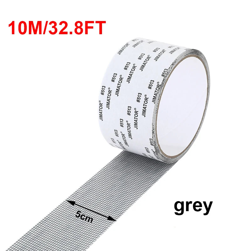 2/10m Window Mosquito Net Repair Tape Self-Adhesive Screen Repair Patch Strong Anti-Insect Fly Mesh Broken Holes Repair Tape Qme 5cmx10m Grey 1pc