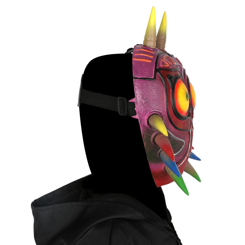 Majoras Mask Legend Funny Novelty Latex Mask Scary Realistic Face Mask Halloween Cosplay Costume Props Adults Qme