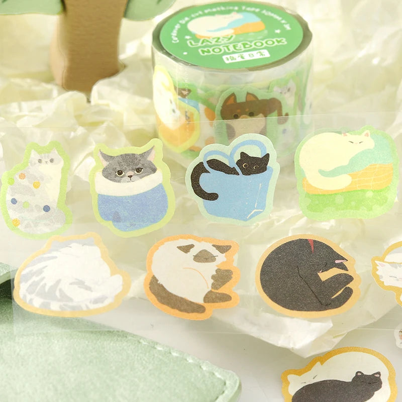 Kawaii Cartoon 30mm*3m PET Tape - Creative DIY Masking Tapes for Journaling Gadget Wrapping Collage Scrapbooking School Statione Qme