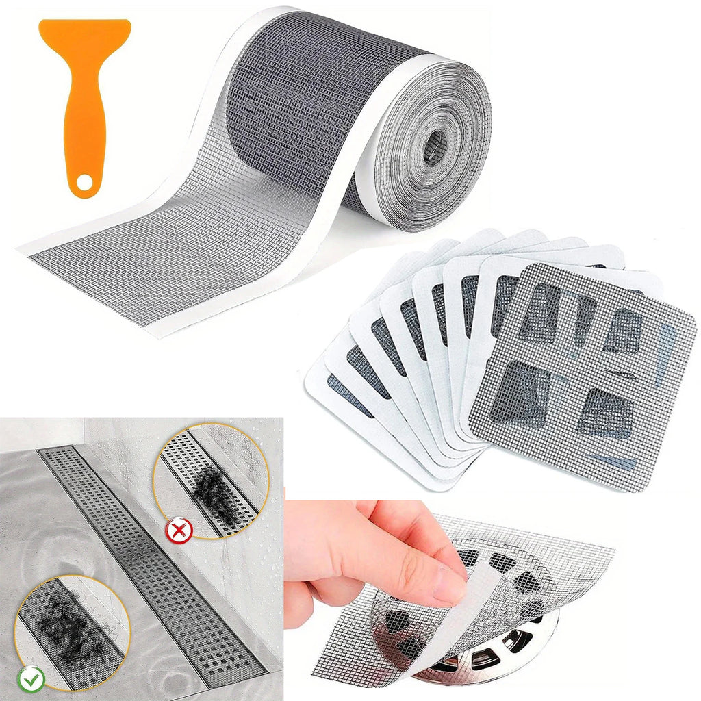 Disposable Shower Drain Hair Catcher Mesh Shower Drain Covers Floor Sink Strainer Filter Hair Stopper For Bathroom Kitchen Qme