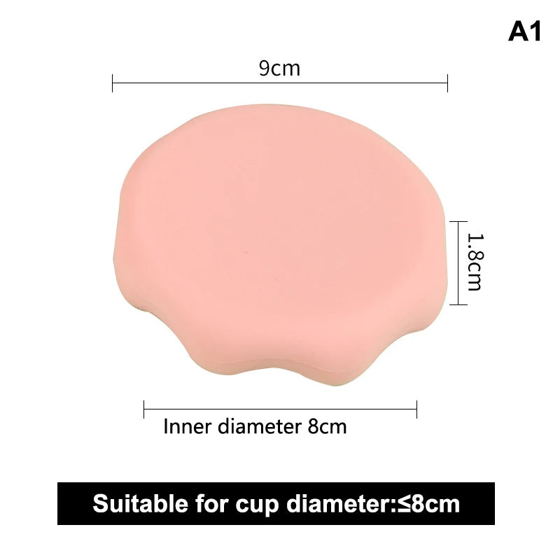 Multi Sizes Silicone Leakproof Mug Lid Heat Insulation Coffee Cup Qme A1
