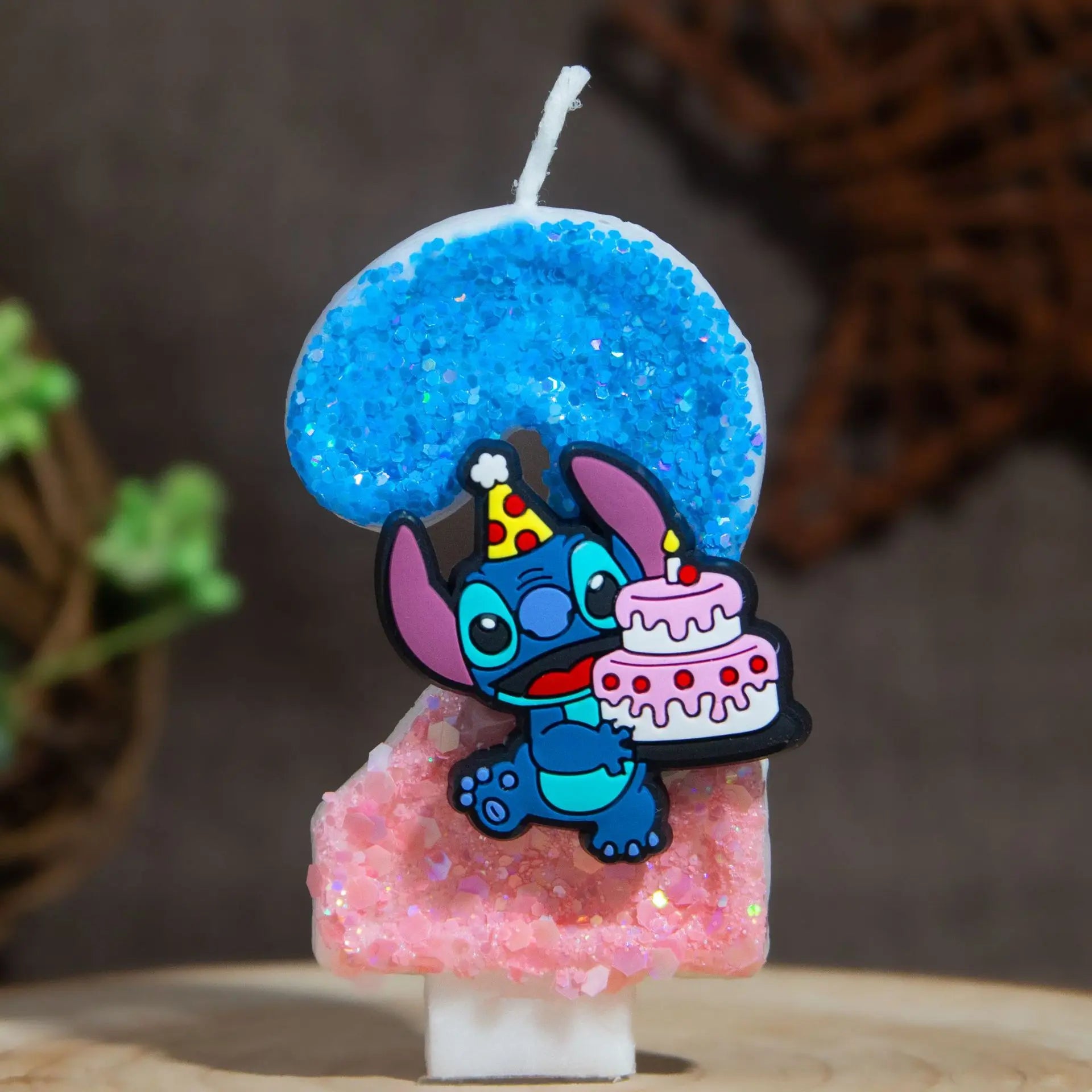 Prince Stitch Digital Candles New Ultra-Glittery Design Birthday Cake Decorations with Festive Candles Qme 2