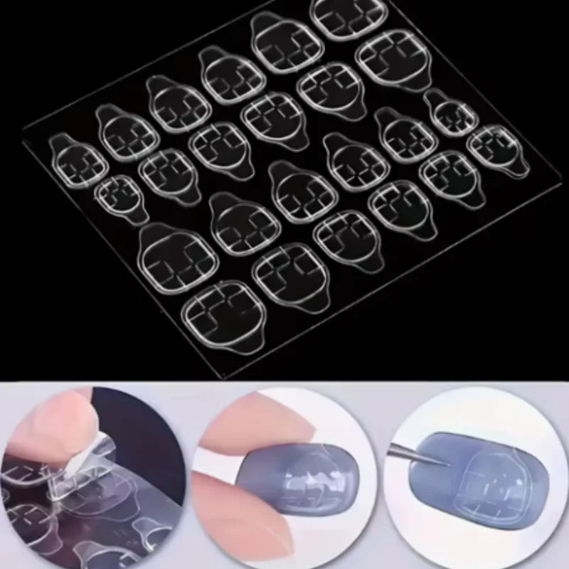 Stick Nail Jelly Double sided Adhesive Transparent Traceless Nail Glue Invisible Wear Nail Sheet Adhesive DIY Tools Qme
