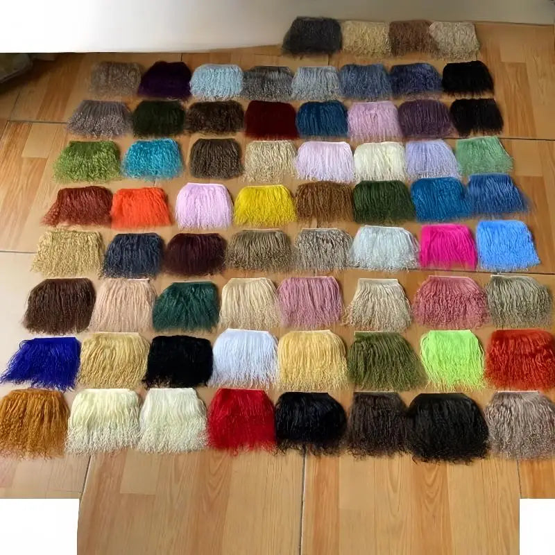 Dolls Accessories Mongolian Fur Sheepskin Wool Extensions Curly Qme