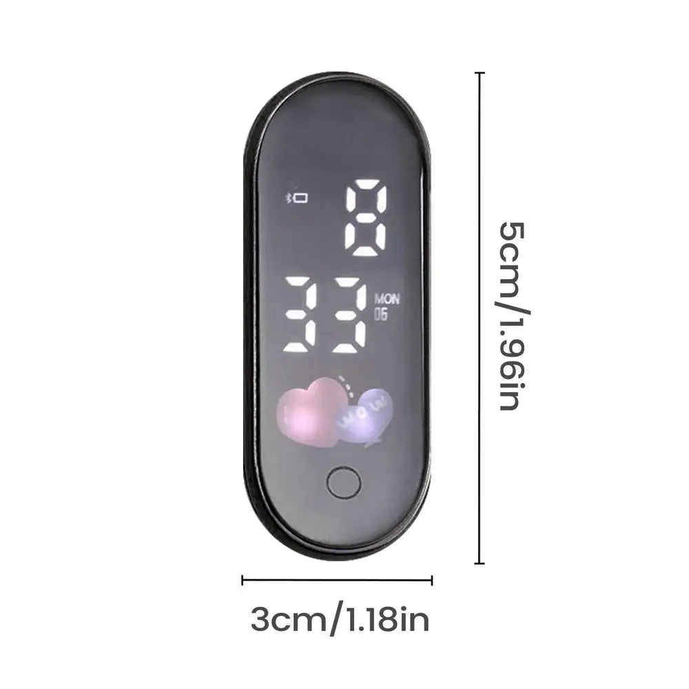 NEW 1pcs Small Digital Clock Waterproof Luminous Mini Digital Clock Adhesive For Sedan Truck Minivan Motorcycles Bike Travel Qme 08