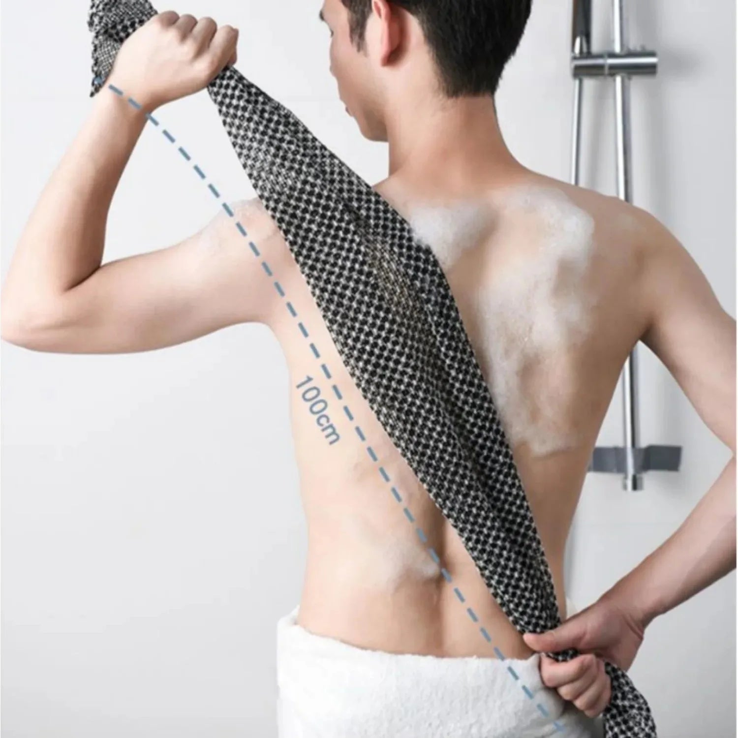 Japanese Exfoliating Bath Towel Ultra-long Shower Scrubber Back Qme