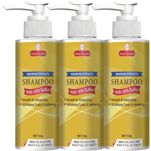 Maximum Strength 10% Sulfur Shampoo - Smoothing, Scalp Stabilizing & Hydrating for Men & Women. Qme Smoothing & Straightening