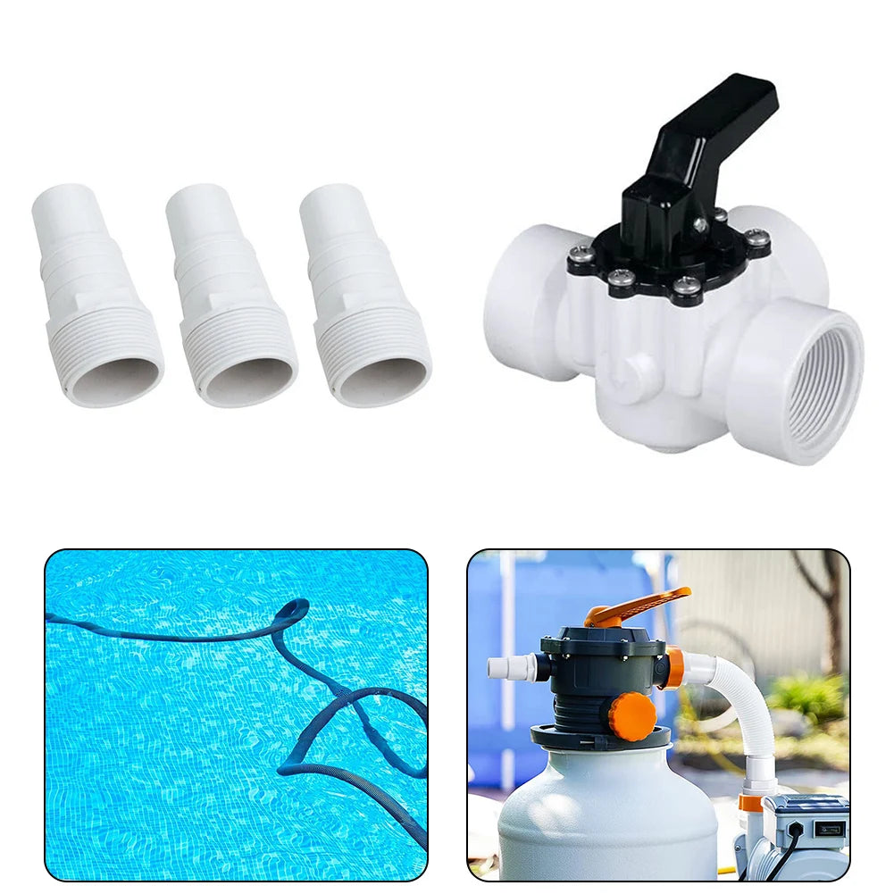 Three Way Valve Pool Swimming Pool Pump Connection Hose Fitting 4715 For Zodiac For 32mm And 38mm Hoses Connection Adapter Qme Default Title