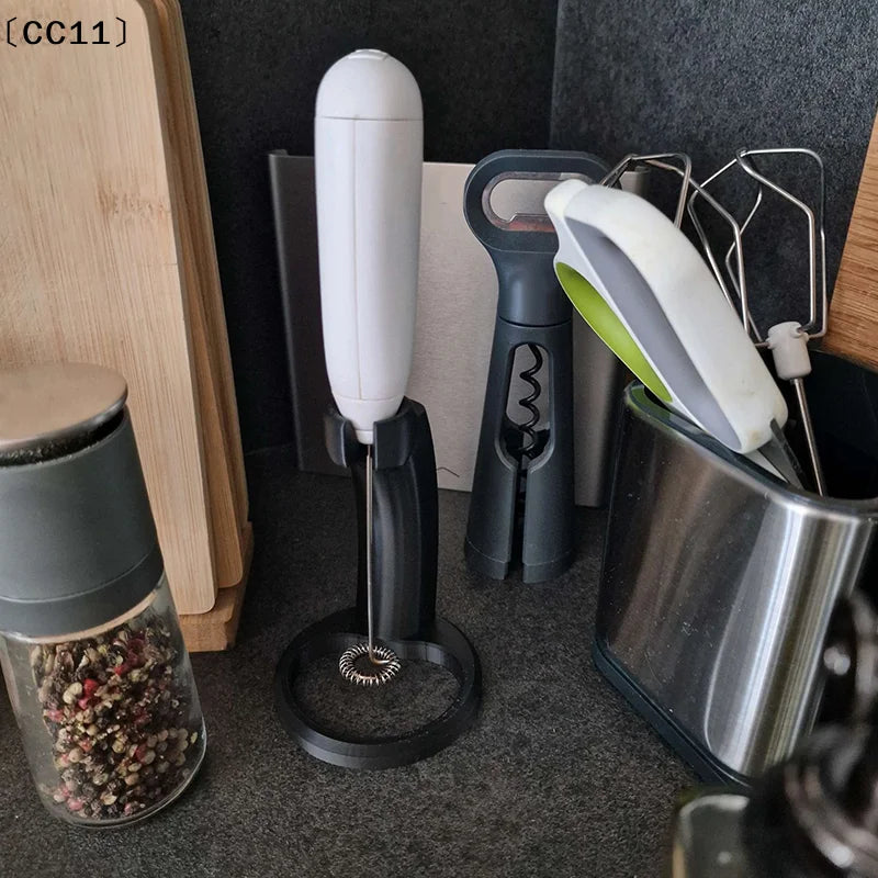 Milk Frother Holder Coffee Foam Maker Stand Electric Egg Beater Qme