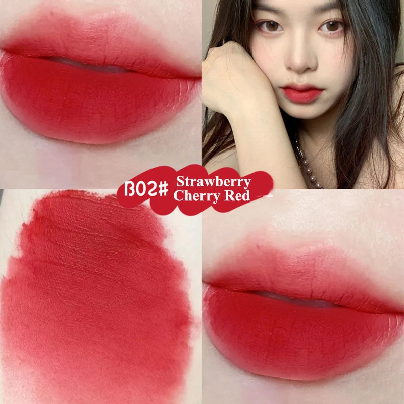 4 Colors Matte Nude Lip Mud Waterproof Long-lasting Velvet Non-stick Qme B02
