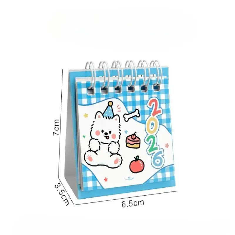 2026 Cute Cartoon Dog Calendar Portable Pocket Year Simple Ins Small Qme
